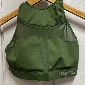 The Chestee Green Sports Bra